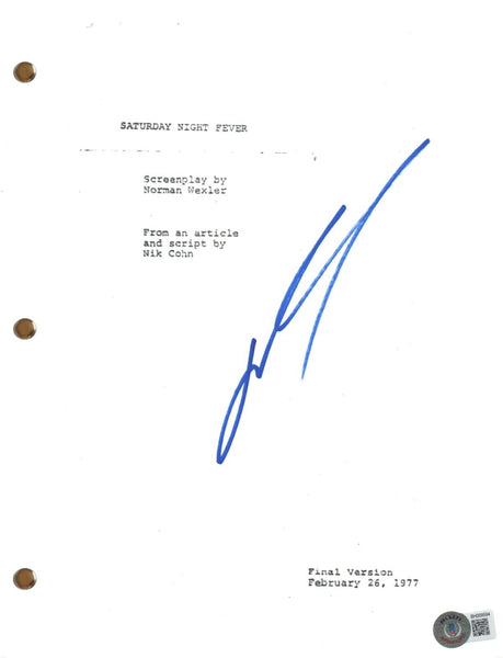 John Travolta Signed Autograph Saturday Night Fever Movie Script Screenplay BAS