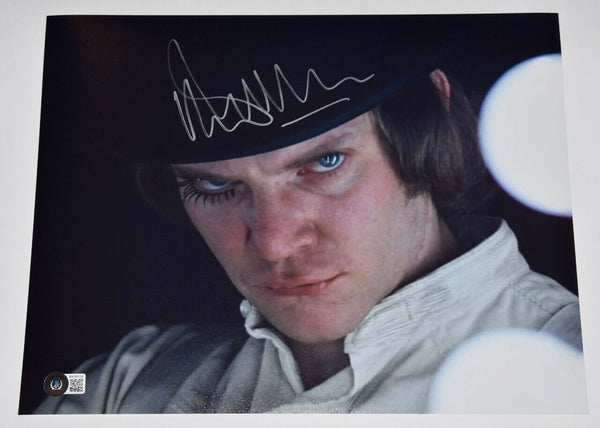 Malcolm McDowell Signed Autograph 11x14 Photo A Clockwork Orange Beckett BAS COA