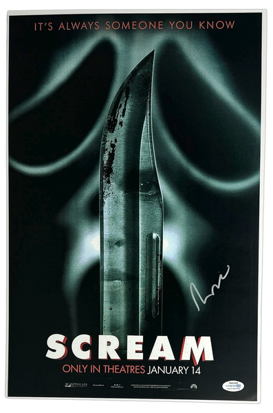 Matt Bettinelli-Olpin Signed Scream 5 Movie Poster 12x18 Photo Autograph ACOA