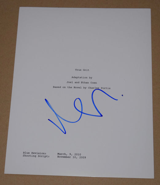 Matt Damon Signed Autographed TRUE GRIT Full Movie Script Screenplay COA