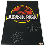 Jeff Goldblum & Laura Dern Signed Jurassic Park 12x18 Movie Poster Beckett COA