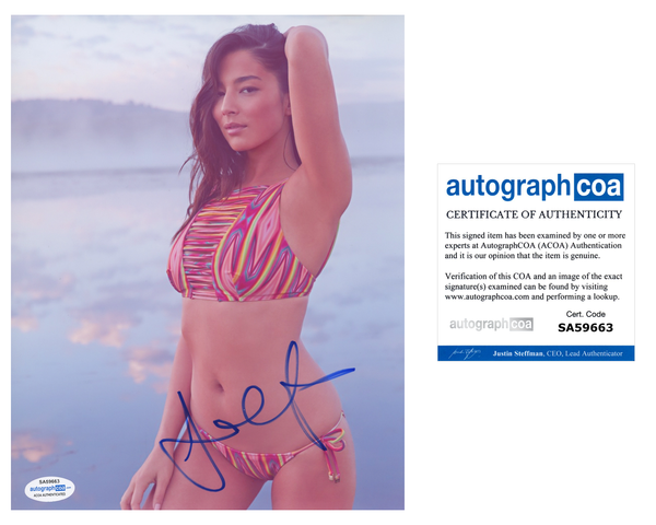 Jessica Gomes Signed 8x10 Photo Sports Illustrated Swimsuit Model Sexy ACOA COA