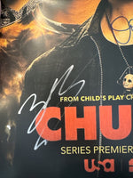 Chucky Cast Signed Autograph 12x18 Poster Photo TV Series Don Mancini x5 ACOA