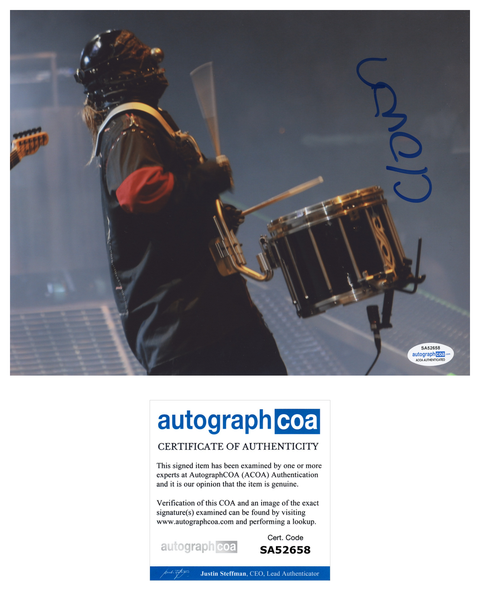 Clown Shawn Crahan Signed Autographed 8x10 Photo Slipknot Drummer ACOA COA