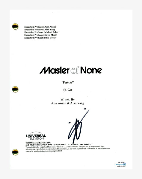 Aziz Ansari Signed Autographed Master of None Ep2 Script Screenplay ACOA COA