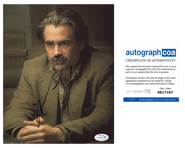 Colin Farrell Signed Autographed 8x10 Photo True Detective ACOA COA