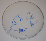 Foo Fighters Full Band Signed Autograph Drumhead Dave Grohl + 4 Beckett BAS COA