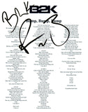 Raz-B Signed Autographed B2K BUMP, BUMP, BUMP Song Lyric Sheet COA