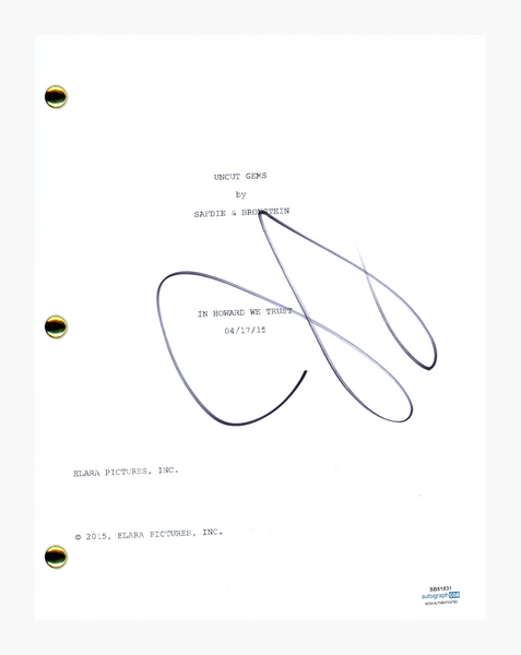 Julia Fox Signed Autographed Uncut Gems Movie Script Screenplay ACOA COA