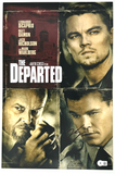 Leonardo DiCaprio Signed The Departed Movie Poster 12x18 Autograph Beckett COA
