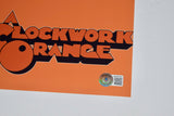 Malcolm McDowell Signed A Clockwork Orange 11x17 Movie Poster Photo Beckett COA