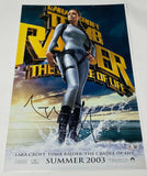 Angelina Jolie Signed Lara Croft Tomb Raider 12x18 Movie Poster Beckett COA
