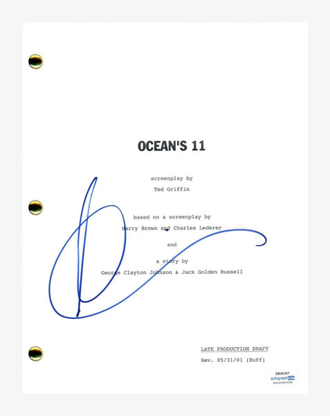 Andy Garcia Signed Autographed Ocean's Eleven Movie Script Screenplay ACOA COA