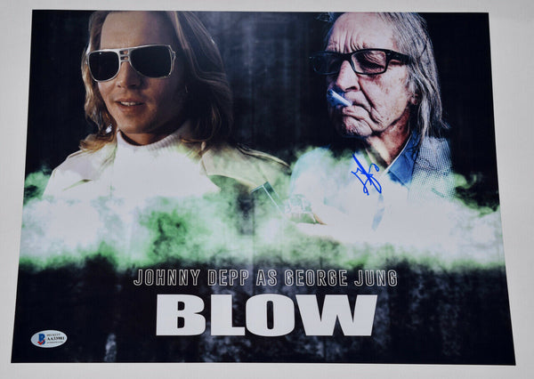George Jung Signed 11x14 Photo Blow Boston Smuggler Johnny Depp Beckett COA