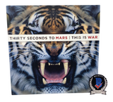 Thirty Seconds To Mars Signed This Is War Vinyl Album LP Jared Leto Beckett COA