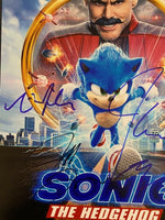 Sonic The Hedgehog Cast Signed 11x14 Photo x3 Jim Carrey Tika Sumpter COA