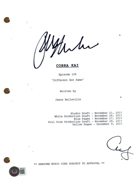 Ralph Macchio Courtney Henggeler Signed Autograph Cobra Kai Ep109 Script BAS COA