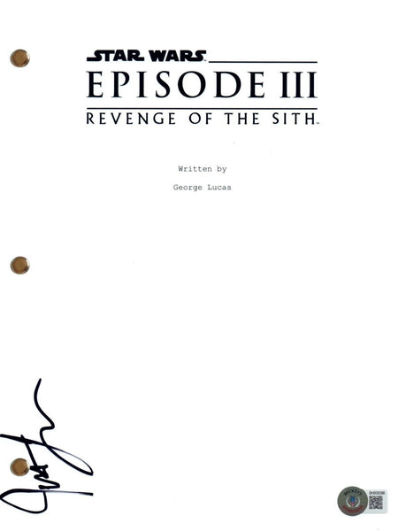 Jett Lucas Signed Autograph Star Wars Revenge of The Sith Movie Script BAS COA