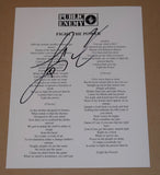 DJ LORD Signed Autographed FIGHT THE POWER Lyric Sheet PUBLIC ENEMY COA