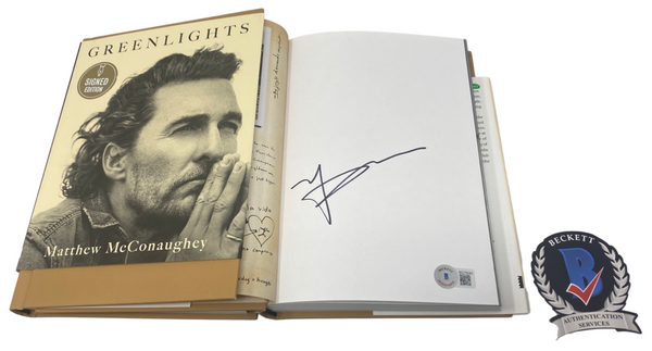 Matthew McConaughey Signed Autographed Greenlights 1st Edition Book Beckett COA