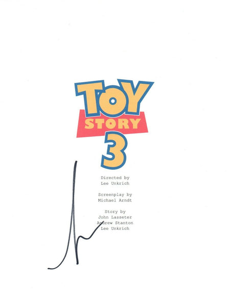 Tim Allen Signed Autographed TOY STORY 3 Full Movie Script COA