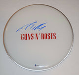 Steven Adler Signed Autograph 12" Drumhead GUNS N ROSES Beckett BAS COA
