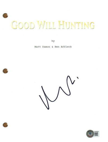 Matt Damon Signed Autograph Good Will Hunting Full Movie Script Beckett COA