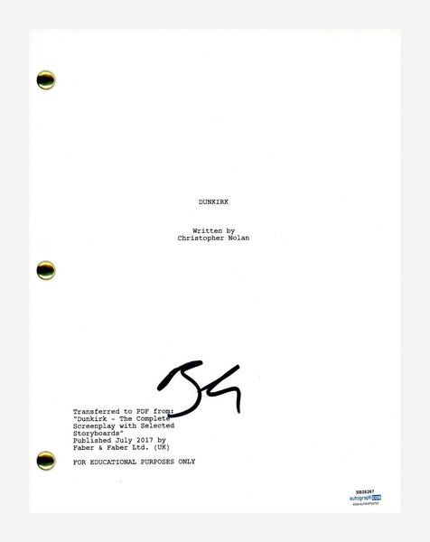 Barry Keoghan Signed Autographed Dunkirk Movie Script Full Screenplay ACOA COA