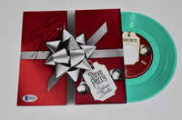 Steve Perry Signed Silver Bells Christmas 7" Vinyl Set Journey Beckett BAS COA