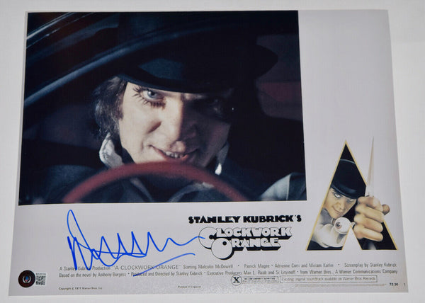 Malcolm McDowell Signed Autograph 11x14 Photo A Clockwork Orange Beckett BAS COA