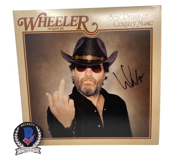 Wheeler Walker Jr Signed Sex Drugs & Country Music Vinyl Album LP Beckett COA