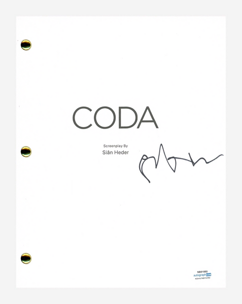 Sian Heder Signed Autographed CODA Movie Script Screenplay Director ACOA COA