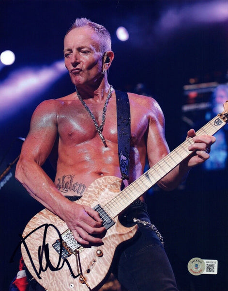 Phil Collen Signed Autographed 8x10 Photo Def Leppard Guitarist Beckett COA