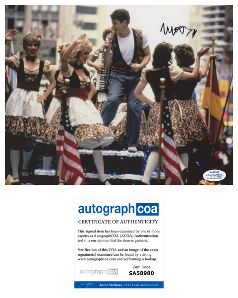 Matthew Broderick Signed Autograph 8x10 Photo Ferris Bueller's Day Off ACOA COA