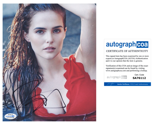 Zoey Deutch Signed Autographed 8x10 Photo The Politician Sexy Actress ACOA COA