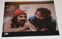 Cheech Marin & Tommy Chong Signed Autographed 11x14 Photo UP IN SMOKE BAS COA