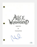 Mia Wasikowska Signed Autographed ALICE IN WONDERLAND Movie Script ACOA COA