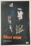 Nick Castle Signed Halloween 11x17 Movie Poster Photo Michael Myers Beckett COA