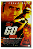 Nicolas Cage Signed Gone In 60 Seconds 12x18 Movie Poster Photo Autograph ACOA