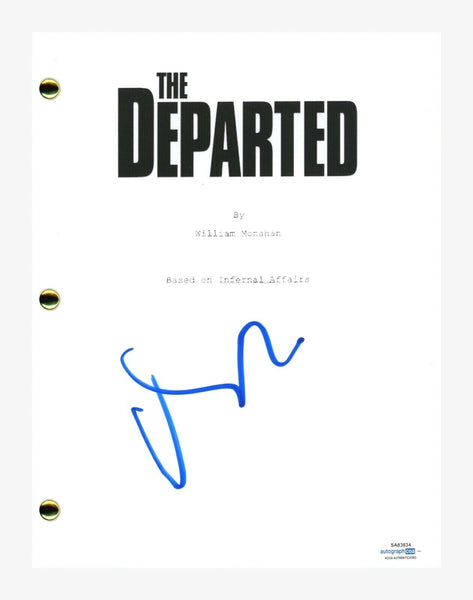 Matt Damon Signed Autographed The Departed Movie Script Screenplay ACOA COA