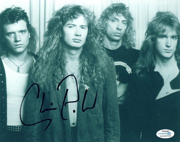 Chris Poland Signed Autographed 8x10 Photo Megadeth Guitarist ACOA COA