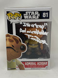 Tim Rose Signed Admiral Ackbar Funko Pop Star Wars It's A Trap Beckett COA