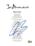 Joe Bonamassa Signed Autographed Slow Train Song Lyric 8.5x11 Sheet Beckett COA