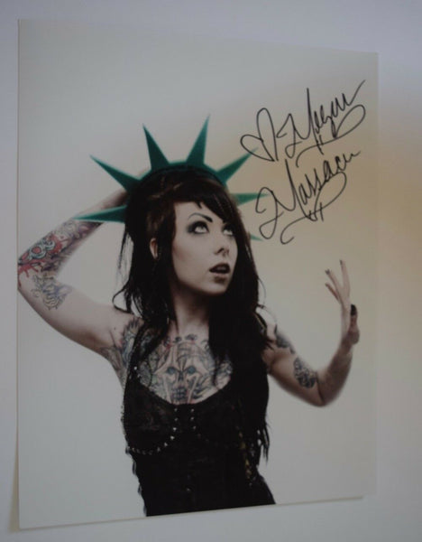 Megan Massacre Signed Autograph 11x14 Photo Tattoo Artist NY INK Hot Sexy COA VD