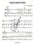 David Marks Signed Autograph The Beach Boys GOOD VIBRATIONS Sheet Music Page COA
