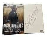 Merle Haggard Signed My House of Memories Hardcover 1st Ed Book Beckett COA