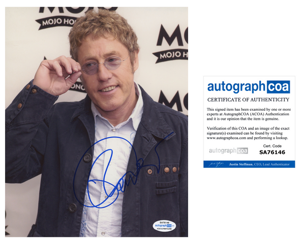 Roger Daltrey Signed Autograph 8x10 Photo The Who Band Singer ACOA COA