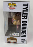 Brad Pitt Signed Autograph Fight Club Tyler Durden Funko Pop 919 Beckett COA