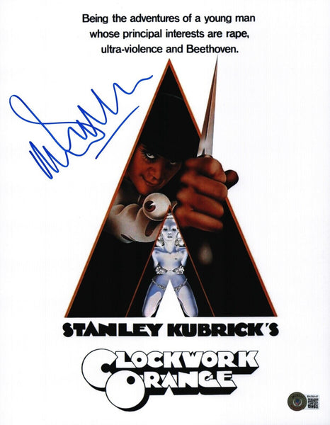 Malcolm McDowell Signed Autograph 11x14 Photo A Clockwork Orange Beckett COA