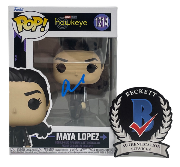 Alaqua Cox Signed Autographed Maya Lopez Funko Pop Hawkeye #1213 Beckett COA